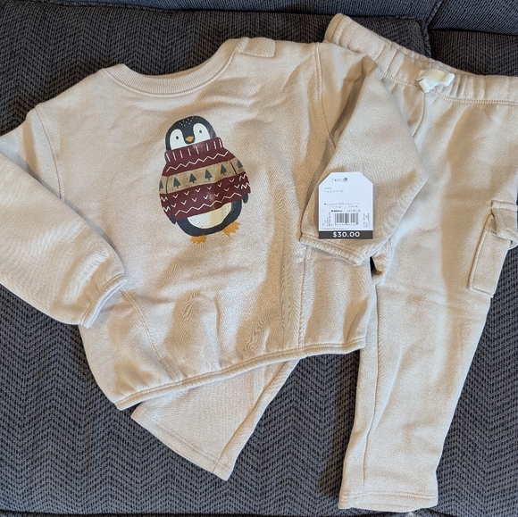 Little Co Lauren Conrad 24 Month Crewneck With Pants Penguin Winter Outfit - Picture 3 of 3